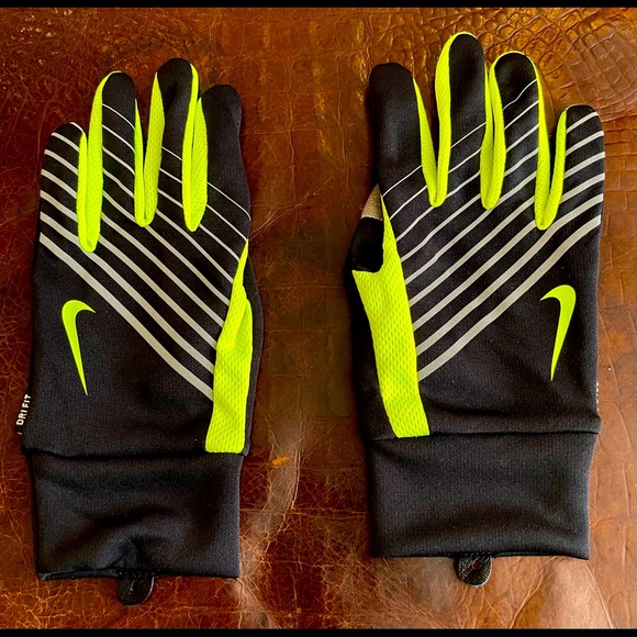 Nike Other - NIKE Black/Lime DriFit Gloves